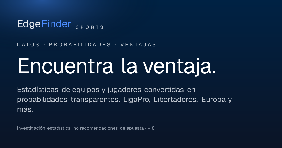 EdgeFinder Sports — Encuentra la ventaja